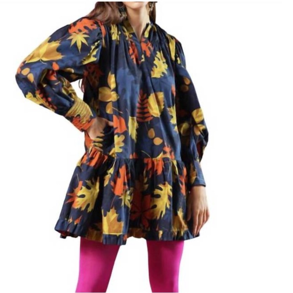 NEW MAUDE VIVANTE ollie dress in maple leaves